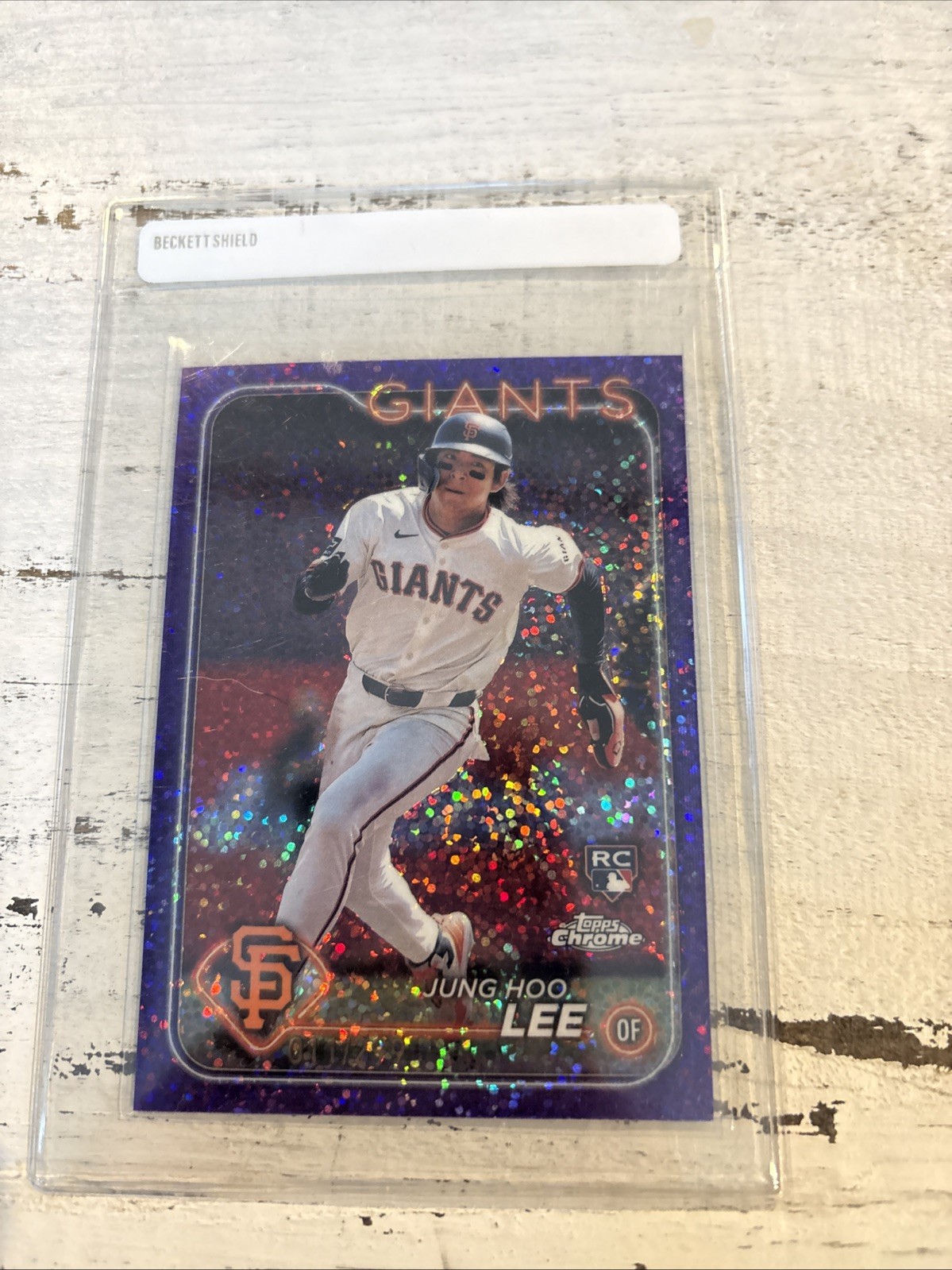 2024 Topps Chrome - Jung-Hoo Lee #201 Purple Speckle Refractor /299 (RC)