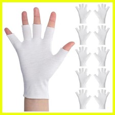 Versatile 5-Pair Cotton Gloves for Women Fingerless Moisturizing Protection