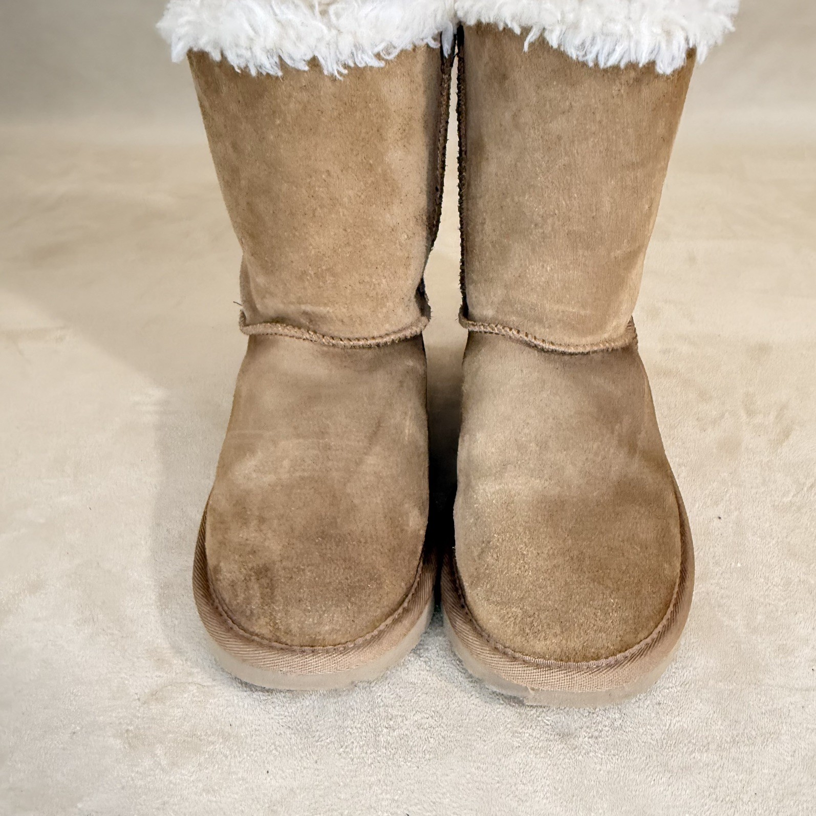 UGG Bailey Bow Knit Bows Girls Boots Size US 4 Chestnut  Rare image 10