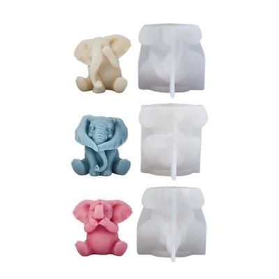 3D Elephant Silicone Mold Animal Soap Mold Ornament Aromatherapy