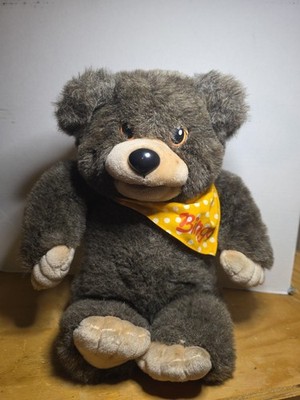 Vintage Hasbro 1986 BINGO BEAR Plush Hand Puppet Hasbro Softies As Is Teddy