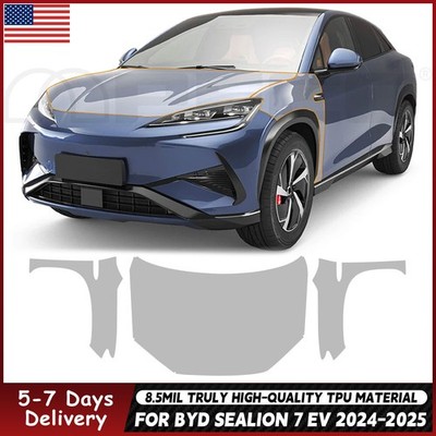 For BYD Sealion 7 EV 2024 2025 Hood Fender Precut Paint Protection Film PPF TPU