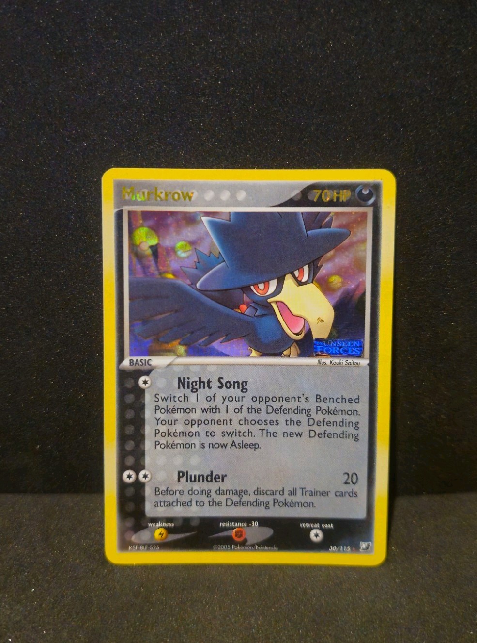 Murkrow Unseen Forces Reverse Holo Card 30/115 NM Condition
