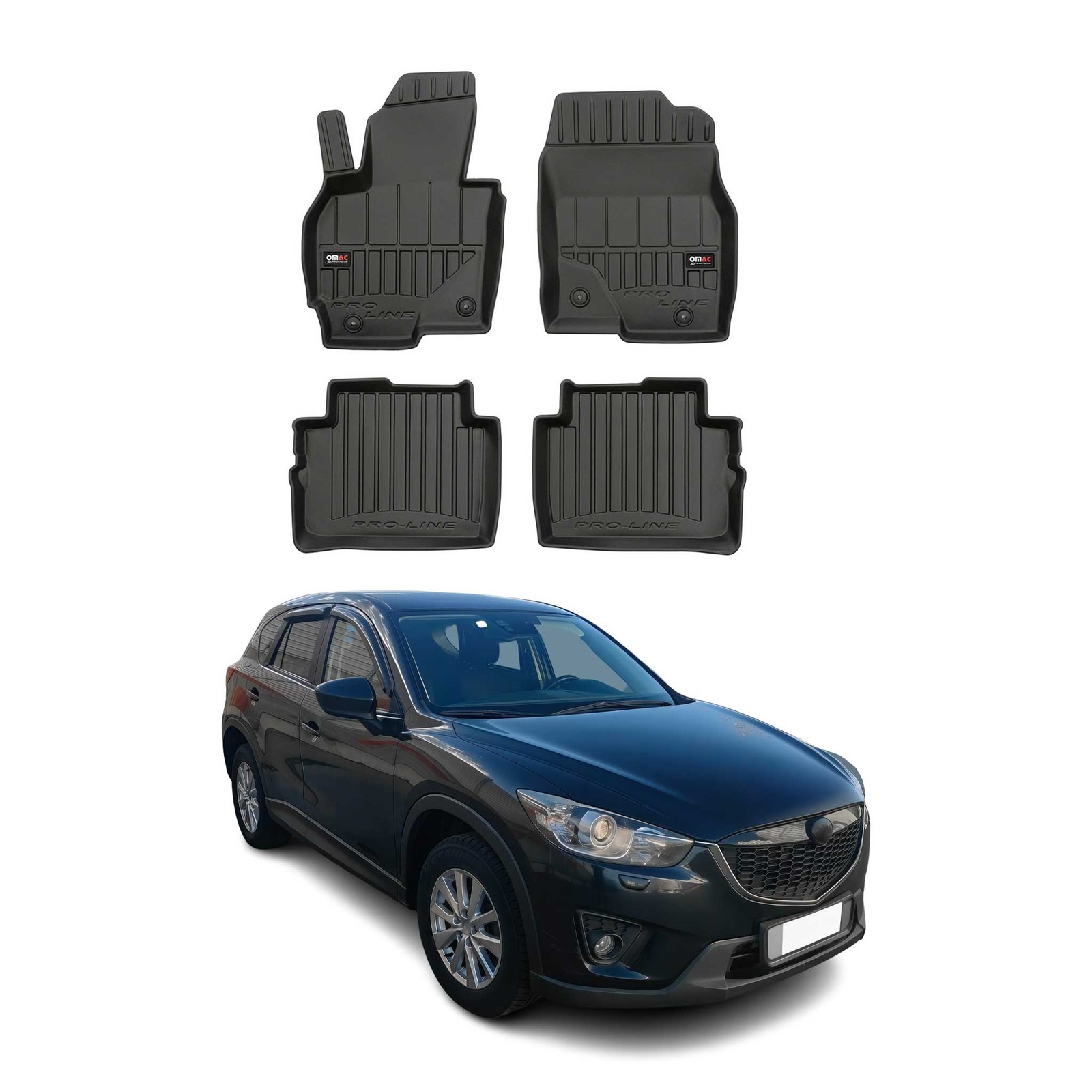 Tapis de sol en caoutchouc OMAC noir pour Mazda CX-5 2012-2017