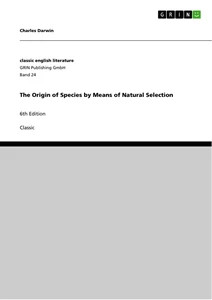 The Origin of Species by Means of Natural Selection (Buch)