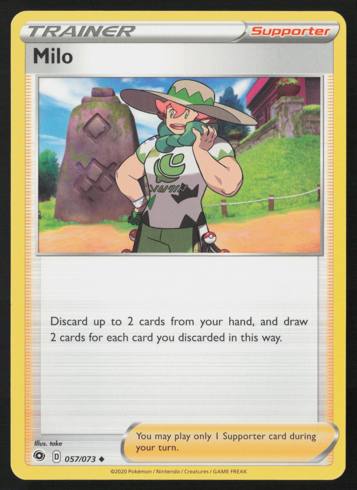 Pokemon Milo 57/73 Champion's Path Non-Holo Pack Fresh - NM