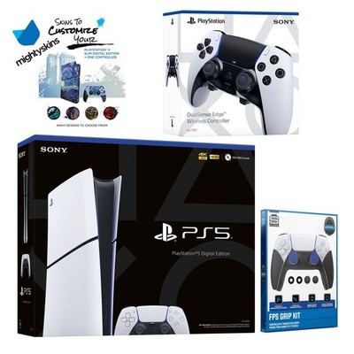 Sony PlayStation 5 Digital Slim + Extra Edge Controller + FPS Grip Kit
