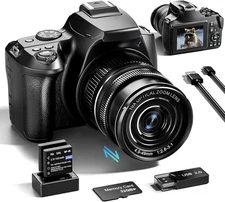 NBD Digital Camera 4K 64MP 30fps 3" Video Recording w/ 2 battery 32GB TF YouTube