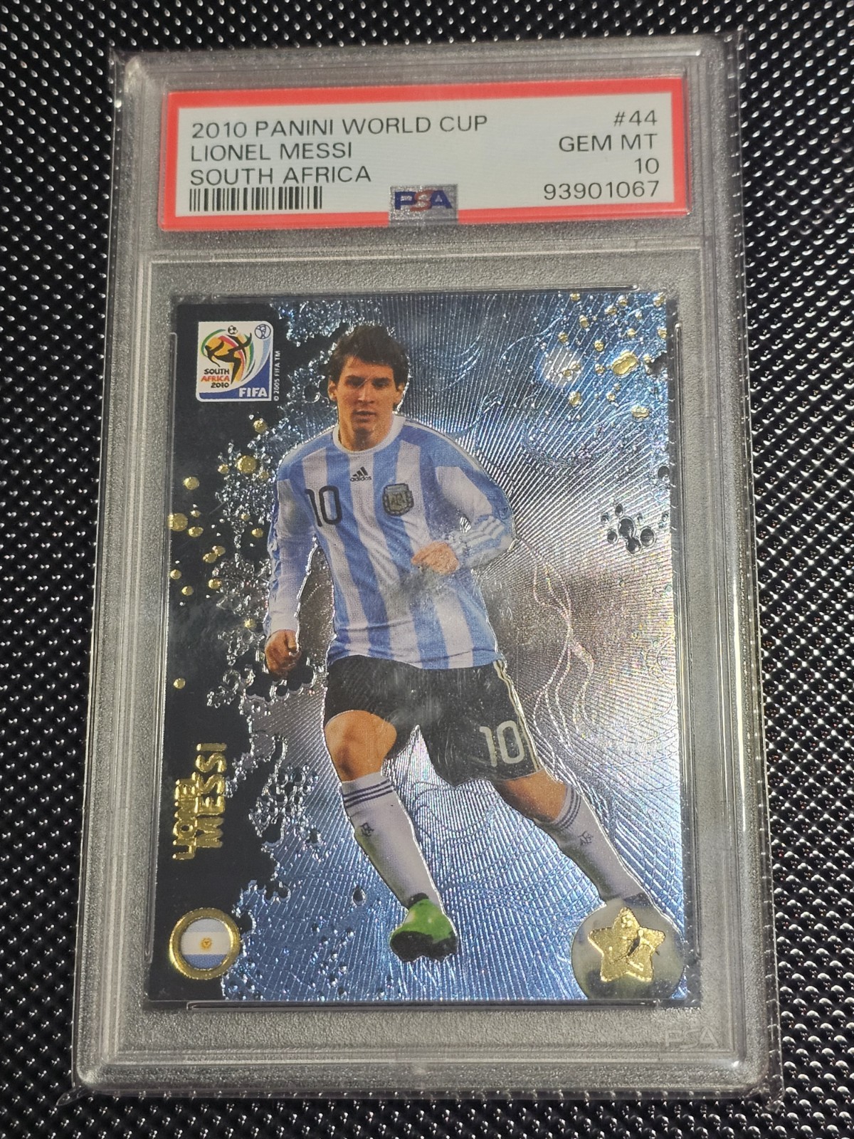2010 Panini Lionel Messi World Cup South Africa Premium #44 Argentina PSA 10