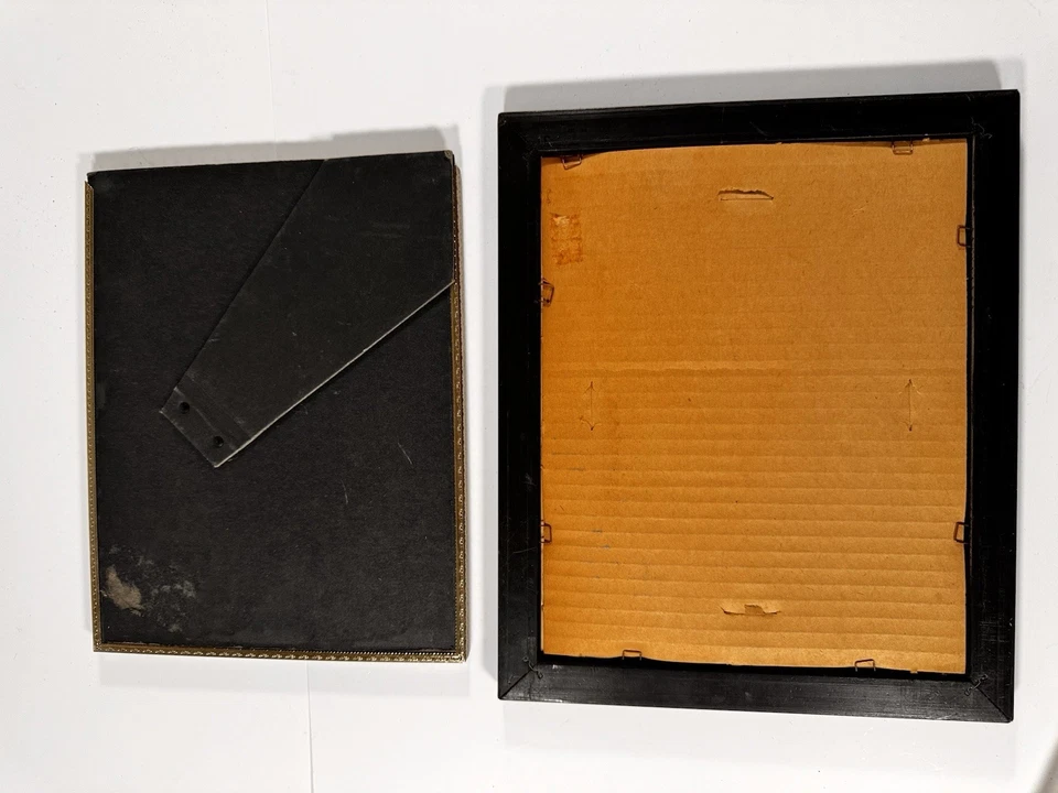 Vtg Picture Photo Frames  ALL 8 X 10  Brass Gold Tone Marble Floral Mixed LOT - Image 4 of 4