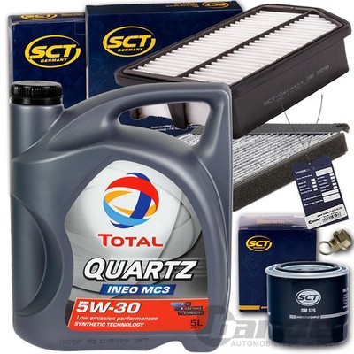 FILTER SET+TOTAL 5W30 ÖL passend für HYUNDAI i30 GD KIA CARENS 4 CEED 1.4-2.0