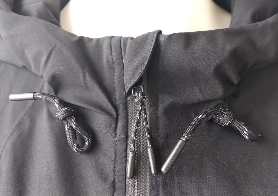 Chaqueta cortavientos ULLA POPKEN impermeable exterior negra capucha 50 52 - Imagen 3 de 4