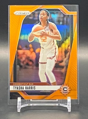 2024 Panini Prizm WNBA Tyasha Harris Orange Prizm #/99 Sun Dallas Wings #102