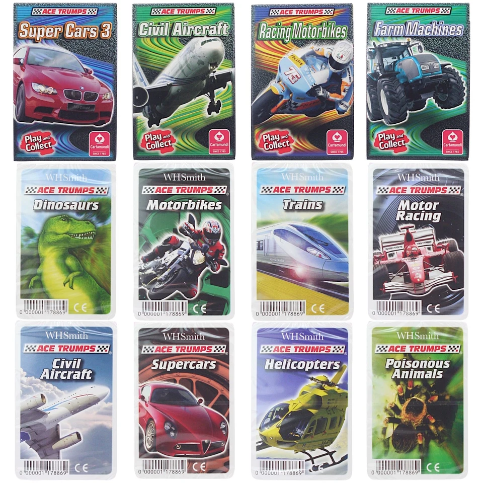 Ace Trumps card game cars animals planes dinosaurs top fun Cartamundi YOU CHOOSE