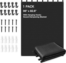 Extra Large Sound Dampening Blanket,96"x 80" Sound Absorbing Studio Blanket Pane