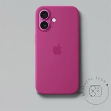   Genuine Apple iPhone 16 Silicone Case with MagSafe Fuchsia