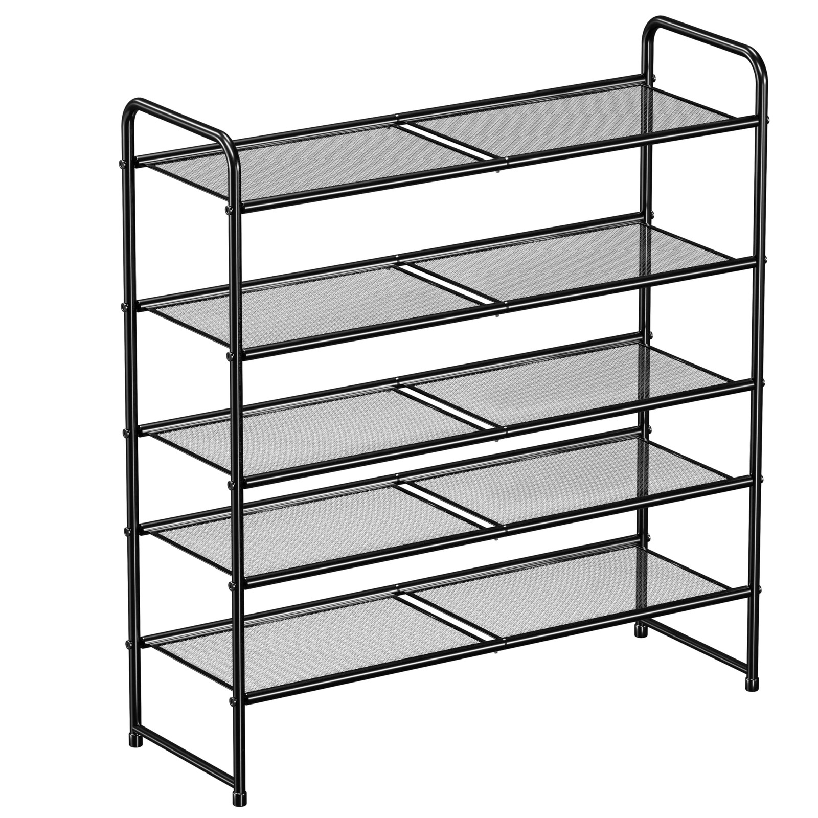 5-Tier Mesh Shoe Rack Organizer Holds 24-30 Pairs Entryway Storage-image