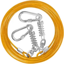 Dog Tie Out Cable - 10/15/20/25/30FT Heavy Duty for Large Dogs up to 250LBS - Ro