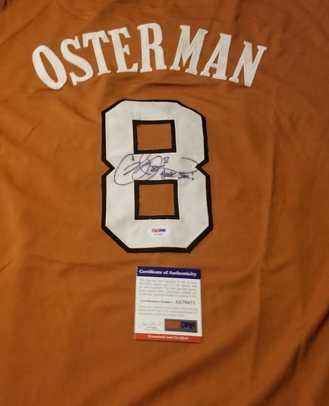 CAT OSTERMAN Autographed Signed TEXAS SOFTBALLJersey JSA COA Olympics GOLD Texas