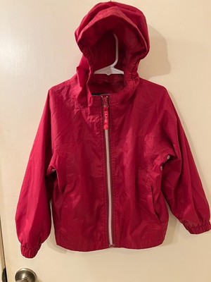 L.L. BEAN 0 BVR 4 Zipper Front Pockets Hooded Red Nylon Jacket Size Kids 4  VGC
