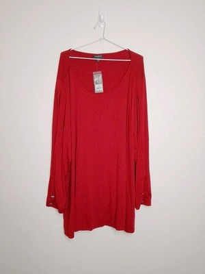 NWT Autograph Ladies Red Stretch Viscose Blend Jersey Top  Size xxl
