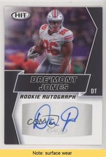 2019 Sage Hit Premier Draft Rookie Auto Black Dre'mont Jones #A16 Auto READ 2b2