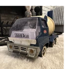Vintage Tonka Blue White Metal Cement Mixer Truck Toy Vehicle Collectible