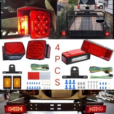 Nilight 4PCS Low Profile LED Trailer Tail Lights Stop Turn RV Boat Camper