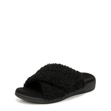Vionic Women's Relax II Slipper Black Fabric 5,
