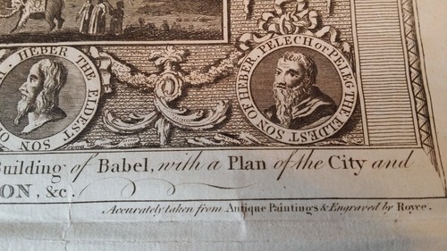1782 ORIGINAL ANTIQUE MAP ENGRAVING OF BABYLON - JOHN ROYCE - Picture 12 of 13