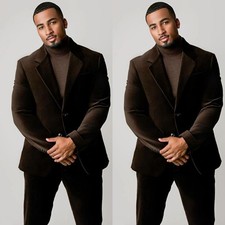 Velvet Men's Suits Slim Fit Formal Wedding Groom Dinner Party Prom Men Tuxedos