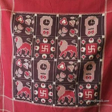 WOVENSOULS - 5723 Handwoven Double Ikat Telia Rumaal Scarf Accessory - Recently