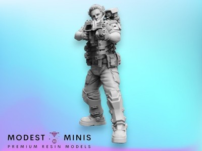 Space Marine Oji Act - Resin Sci Fi Cyberpunk Aliens Mini | Papsikels