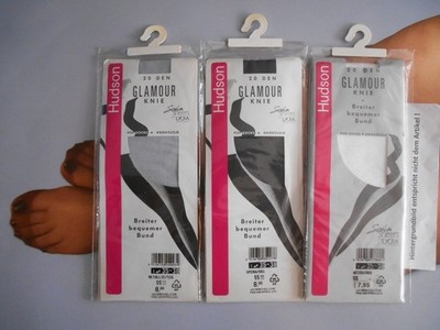 Hudson Glamour Kniestrümpfe 15 DEN 3 Stück Gr 35 - 38 # 1053