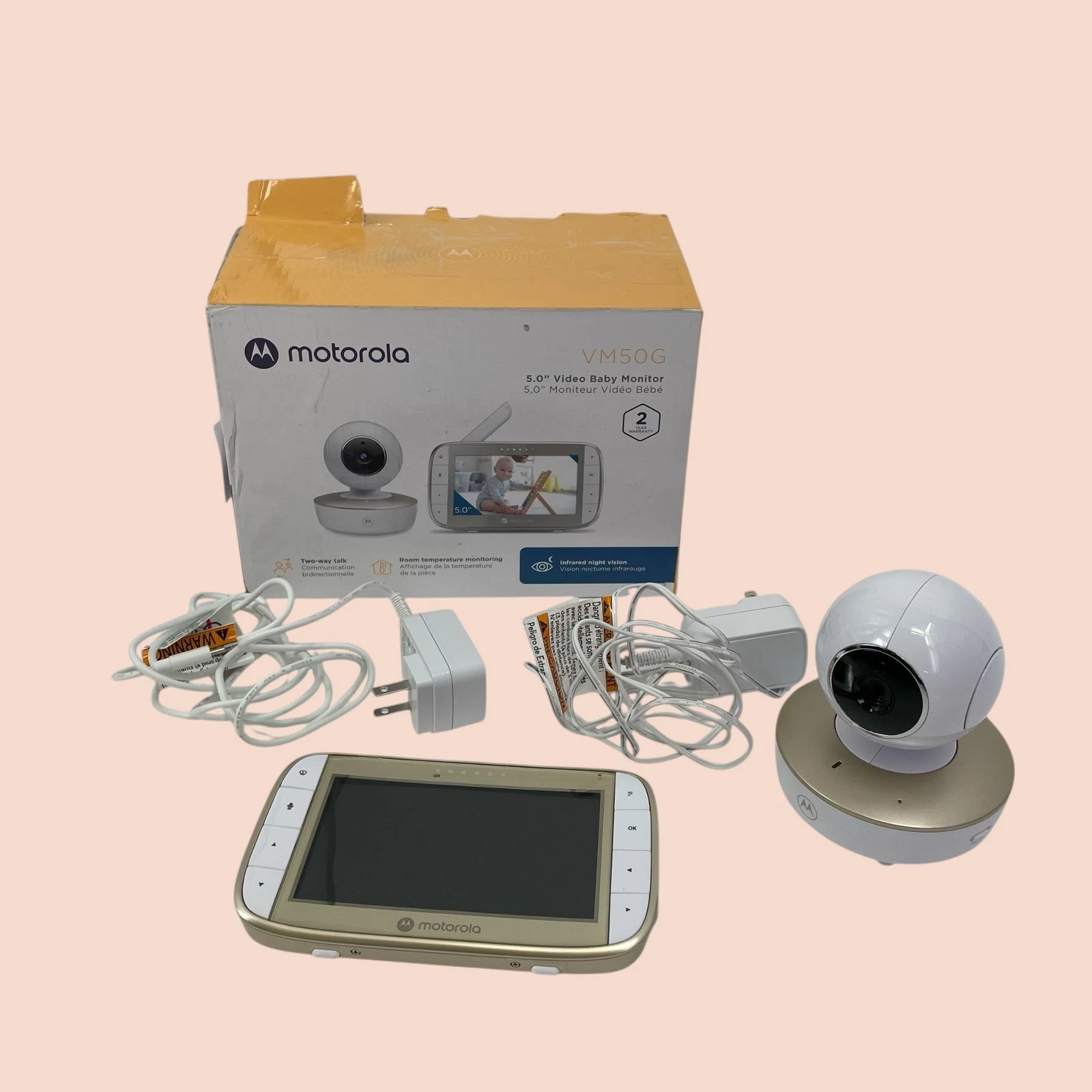 Motorola Model 5.0" Video Baby Monitor Two-Way Talk - VM50G #UV1122 (AR)