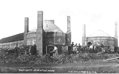 West Unity Brick & Tile Factory Yard Ohio OH - Reprint