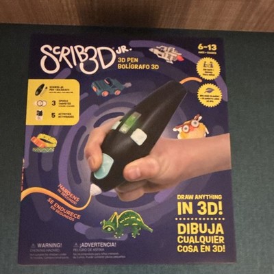 Scrib3D Jr. 3D Pen Set Kids Craft Kit with 3 Spools and 5 Activities