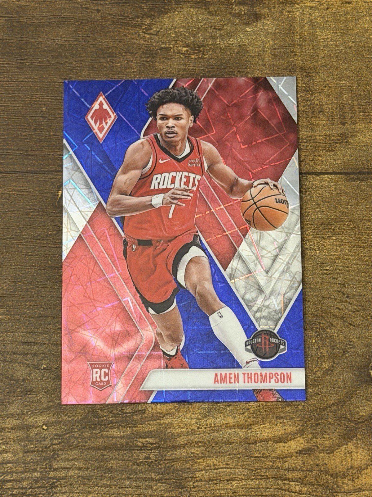 🔥Amen Thompson 2023-24 Panini Phoenix Blue Lazer RC #300 Rockets /275