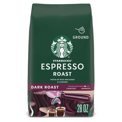 Starbucks Ground Coffee, Dark Roast Coffee, Espresso Roast, 100% Arabica, 1 b...