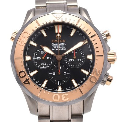 OMEGA Seamaster 2294.50 Titanium K18PG black Dial Automatic Men's Watch M#145698
