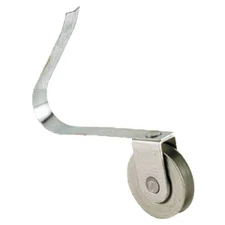 V-Spring Tension Roller Assembly 1" Steel Center-Groove Wheel 1/4" Wide (2-Pack)