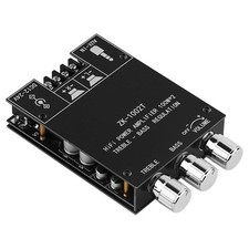 ZK-1002T Bluetooth Amplifier Board 2.0CH 100W 2 Mini Audio AMP with Treble an...
