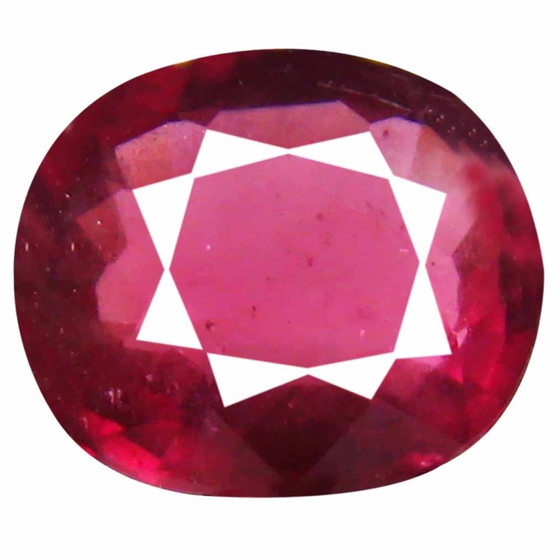 2.18 ct Topnotch Un-Heated Oval Cut (8 x 7 mm) Purplish Pink Rhodolite Garnet