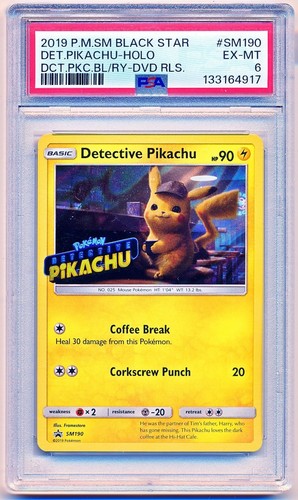Detective Pikachu graded PSA 6 for sale on eBay