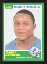 1989 Score Barry Sanders #257 Rookie Detroit Lions EXMT TV11034