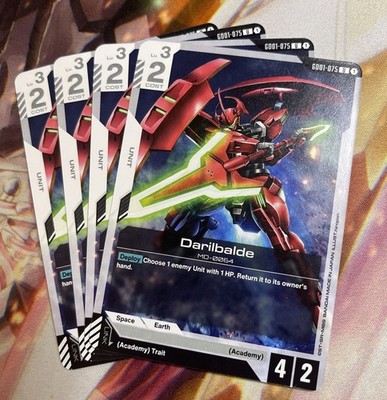 Gundam Card Game Darilbalde GD01-075 U Playset Of 4 Newtype Rising