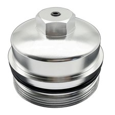 EC781 Oil Filter Cap Billet Aluminum For 2008-2010 Ford 6.4L Powerstroke Diesel