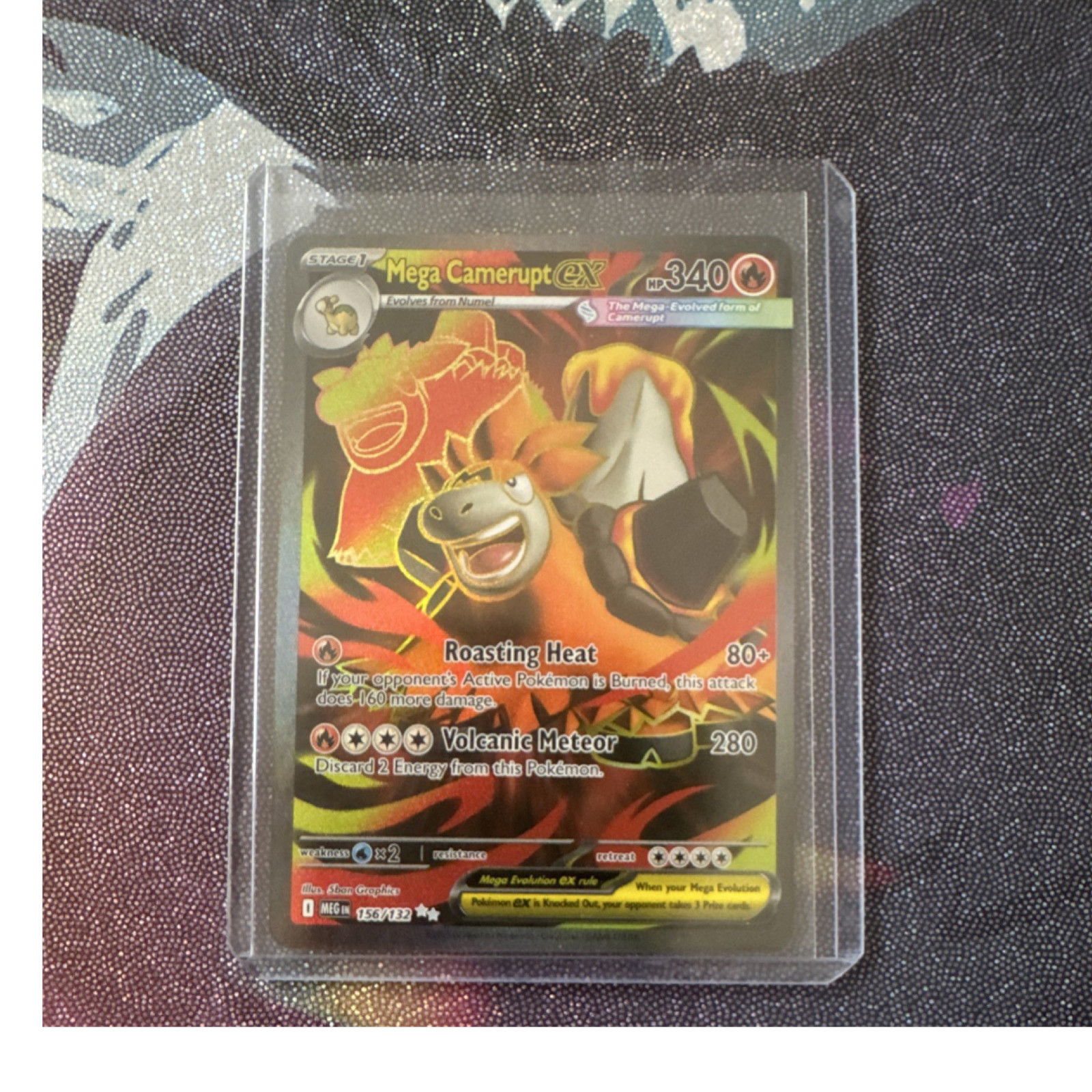 Mega Camerupt EX 156/132 Evolutions Ultra Rare Full Art Holo English Pokemon TCG