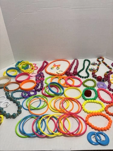 Vintage To Modern 75 Piece  Costume Jewelry Lot Beaded Necklaces, Bracelets, +++
