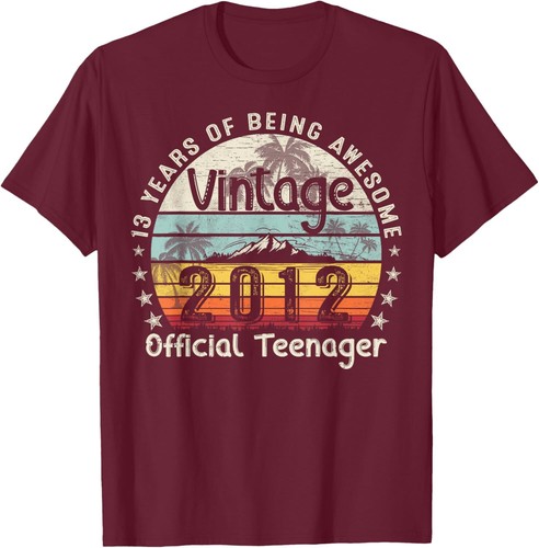 13 Yr Old Gifts Vintage 2012 Official Teenager 13th Birthday T-Shirt Hoodie - Picture 13 of 13